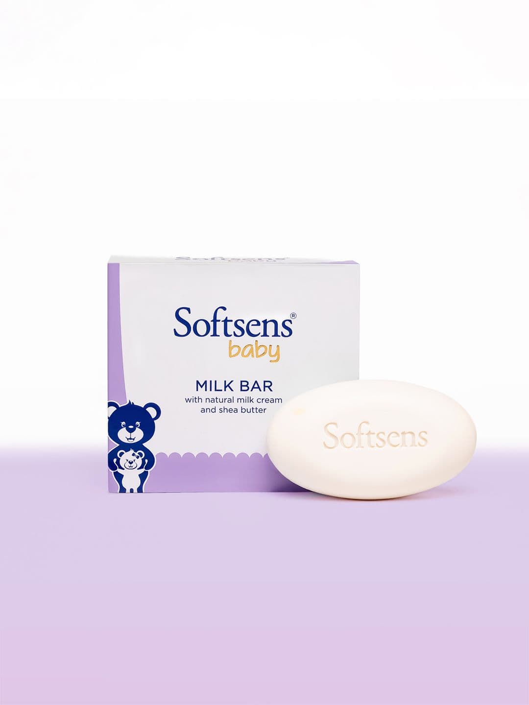 Softsens Set Of 3 Baby Moisturizing Milk Soap Bar with Natural Milk Cream - 100g Each - view 1