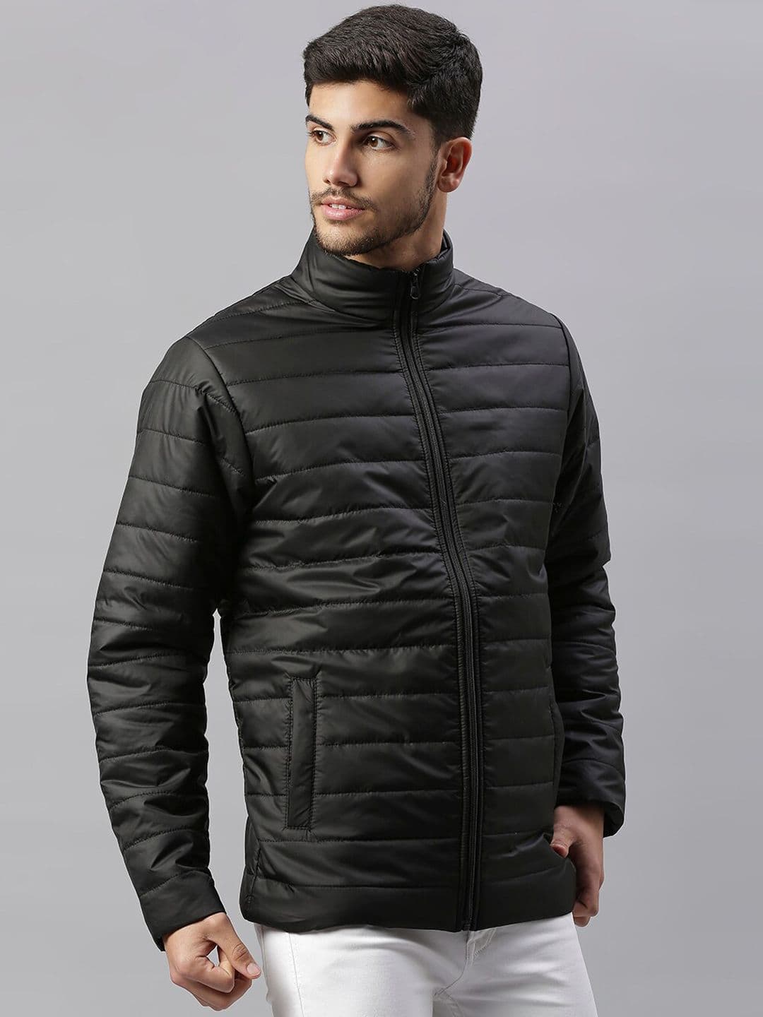 Dennis Lingo Men Black Padded Jacket - view 1