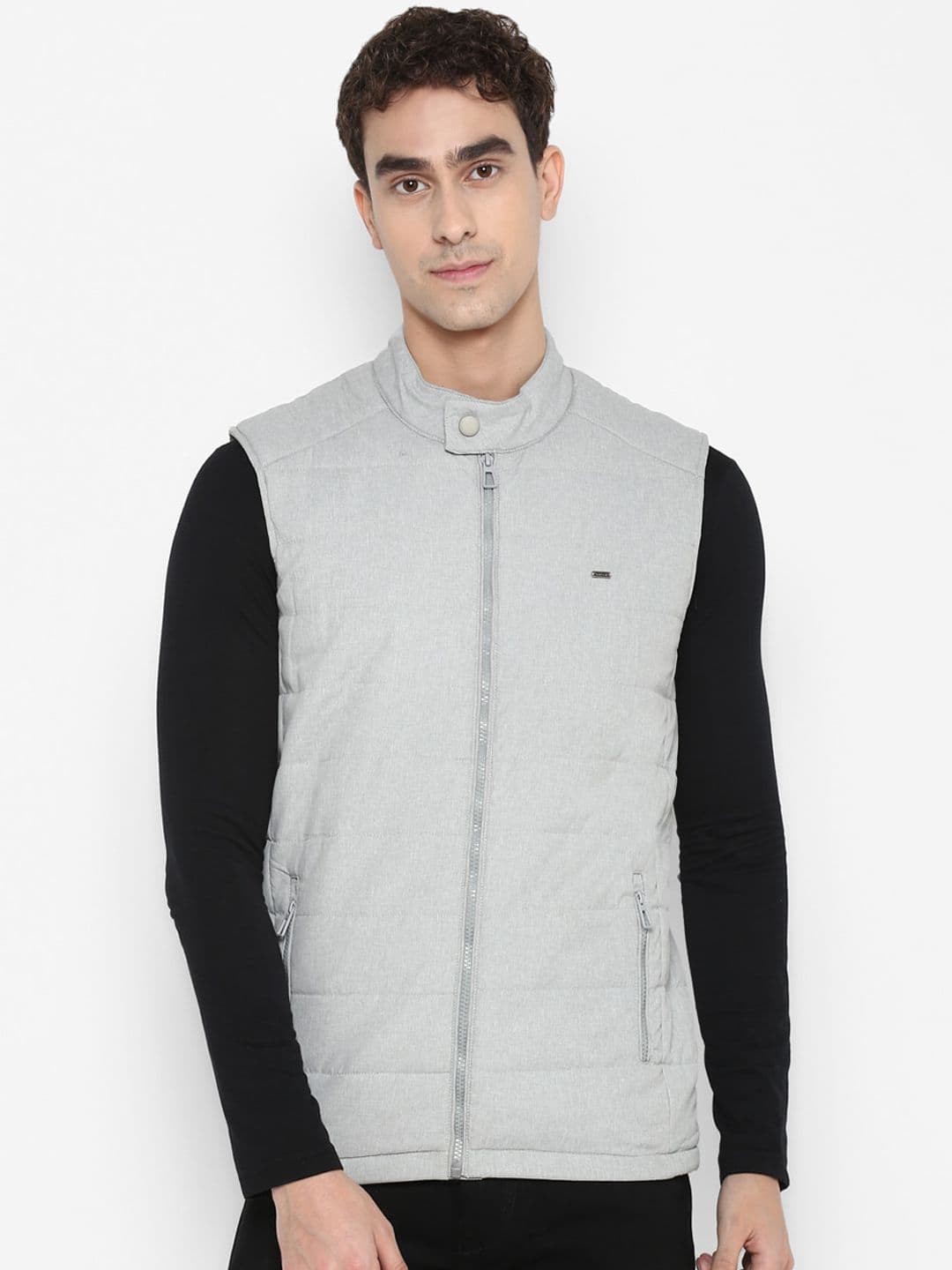 Turtle Men Grey Black Windcheater Padded Jacket - view 1