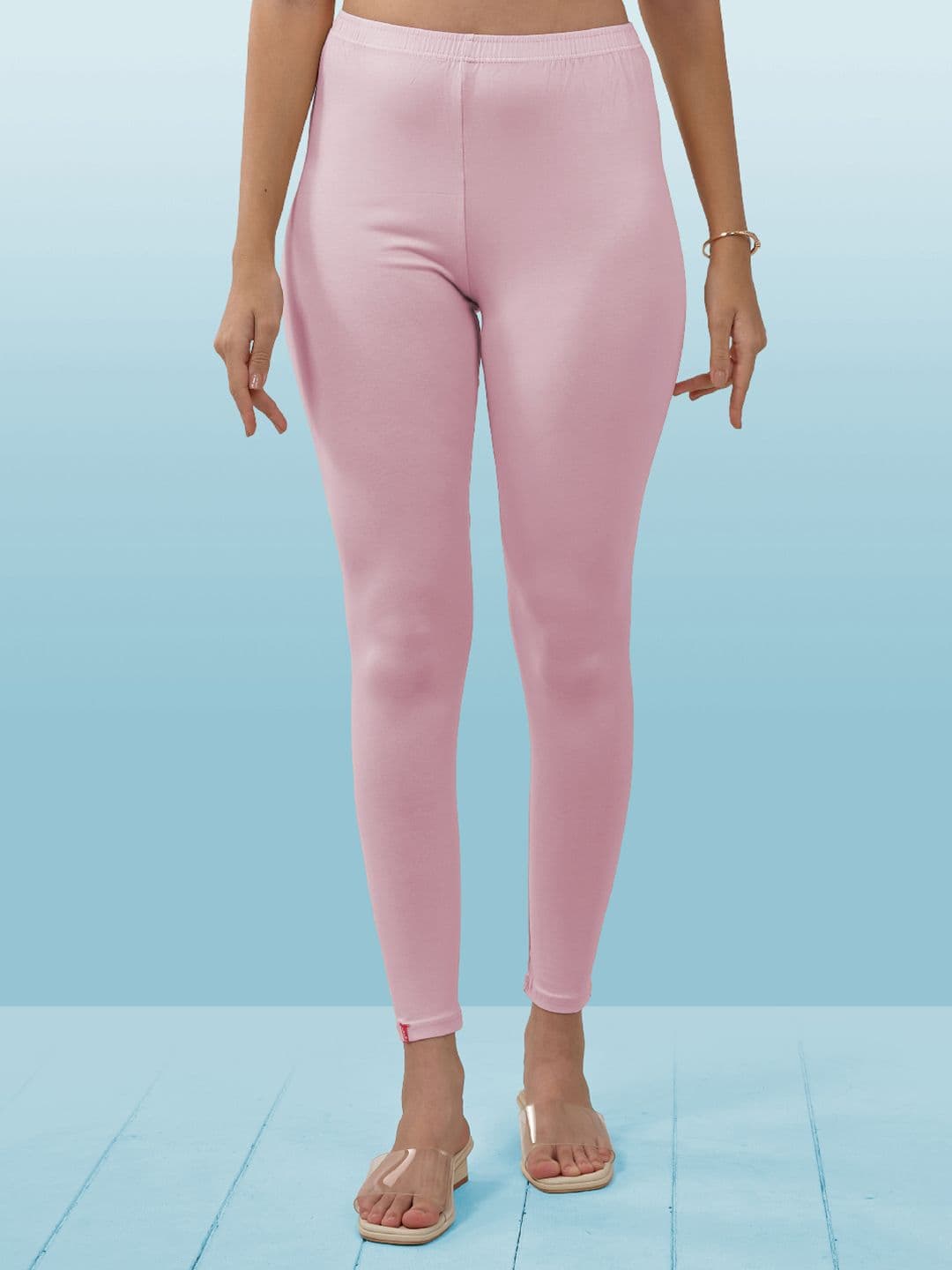 LYRA Women Pink Solid Ankle Length Leggings - view 1
