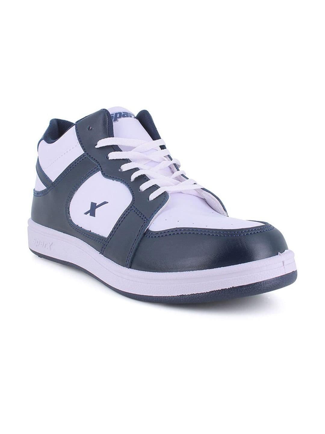 Sparx Men Navy Blue & White Colourblocked Sneakers - view 1