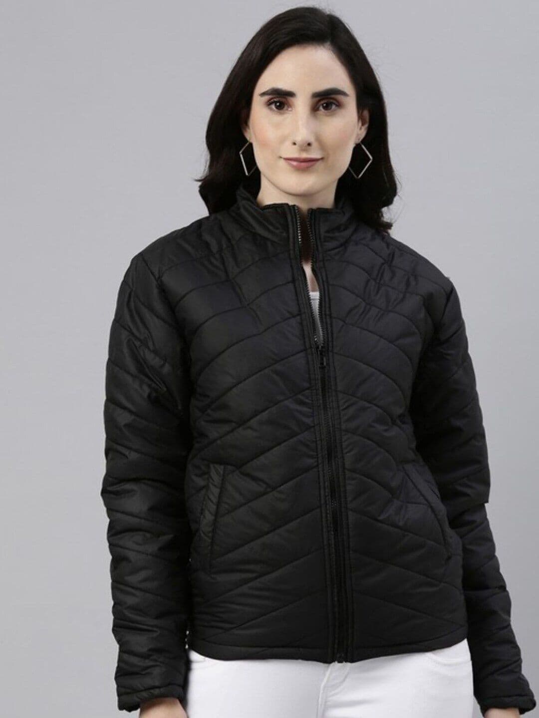 PINACOLADA Women Black Windcheater Quilted Jacket - view 1