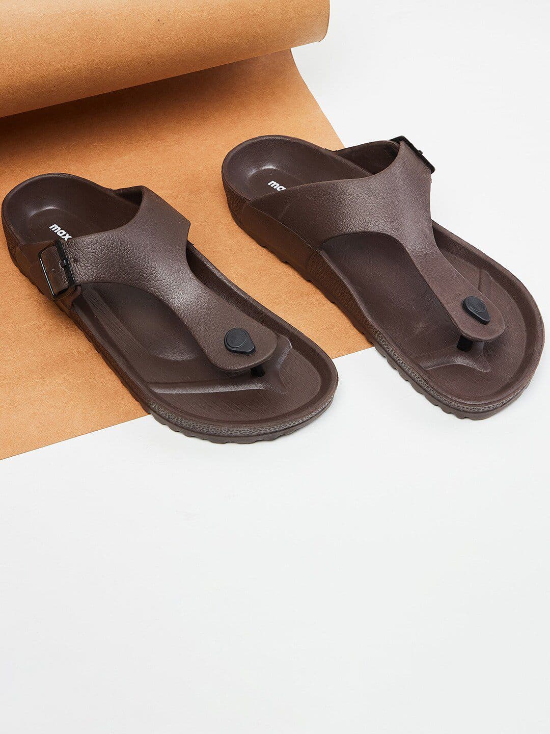 max Men Brown Flip Flops - view 1