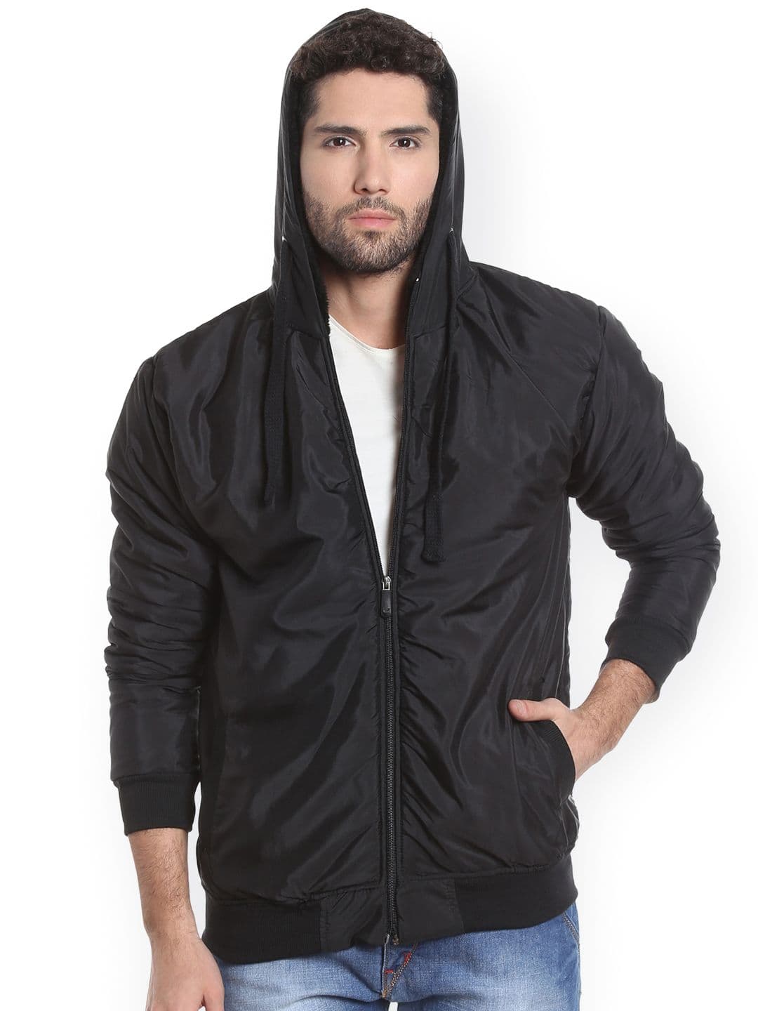 CAHOOT Men Black Solid Bomber Jacket - view 1