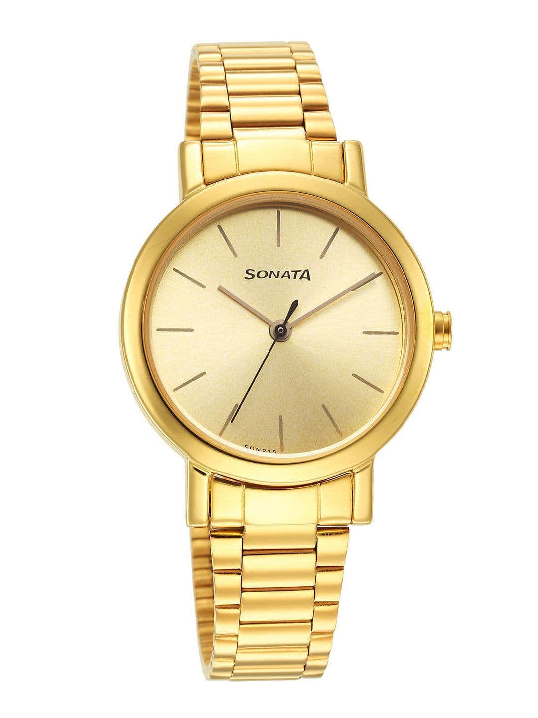 Sonata Essentials Quartz Analog With Champagne Dial Watch For Women - Nt8174ym03 - view 1