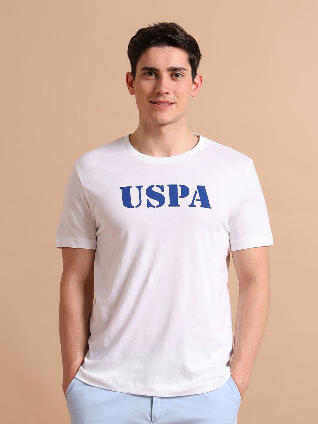 U.S. Polo Assn. Men Pure Cotton Contrast Logo T-Shirt - view 1