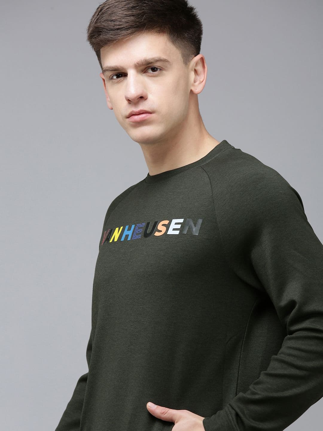 Van Heusen Flex Brand Logo Printed Outdoor Sweatshirt - view 1