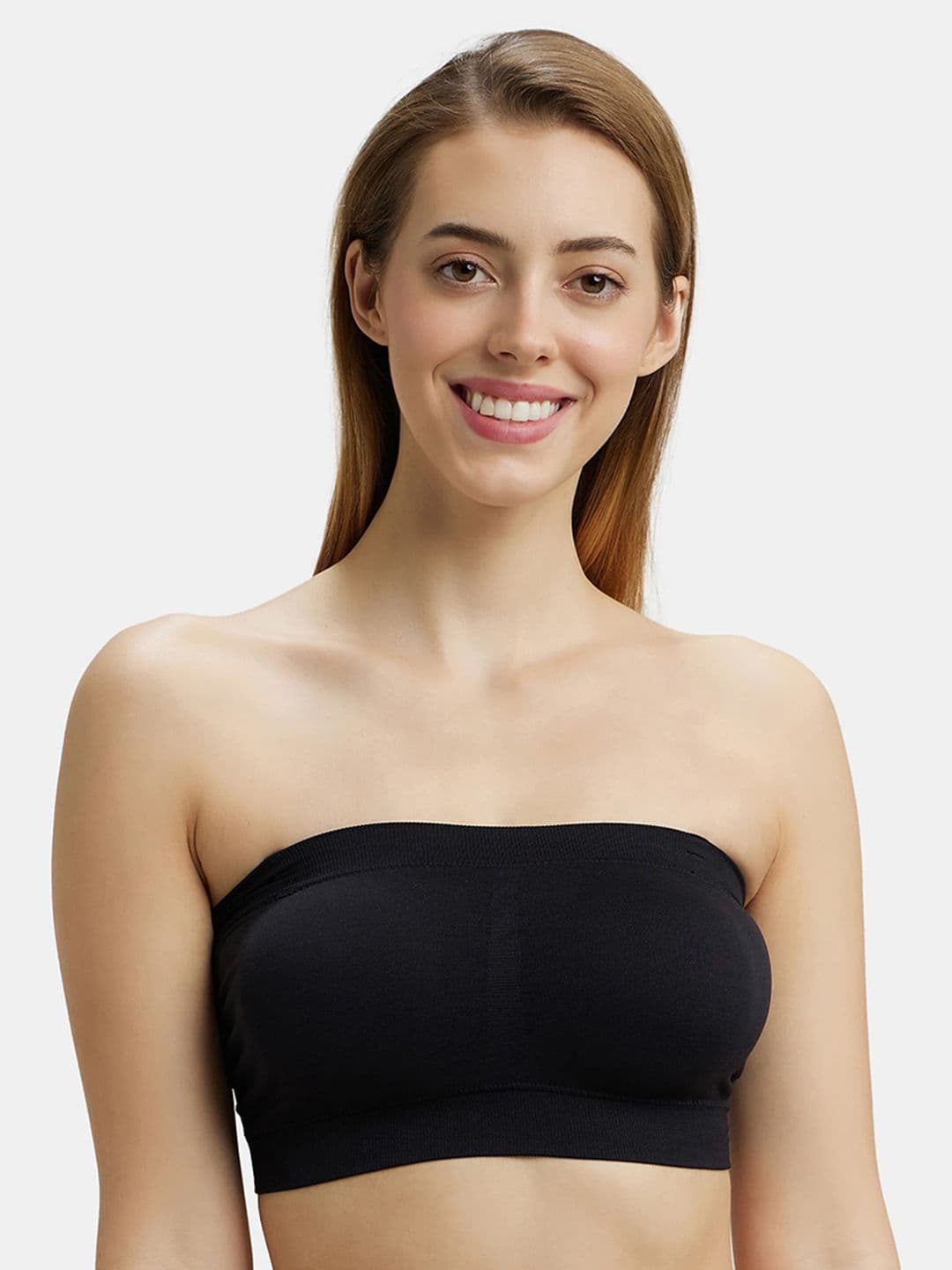 Jockey Wirefree Padded Micro Touch Nylon Elastane Stretch Full Coverage Bandeau Bra-1545 - view 1