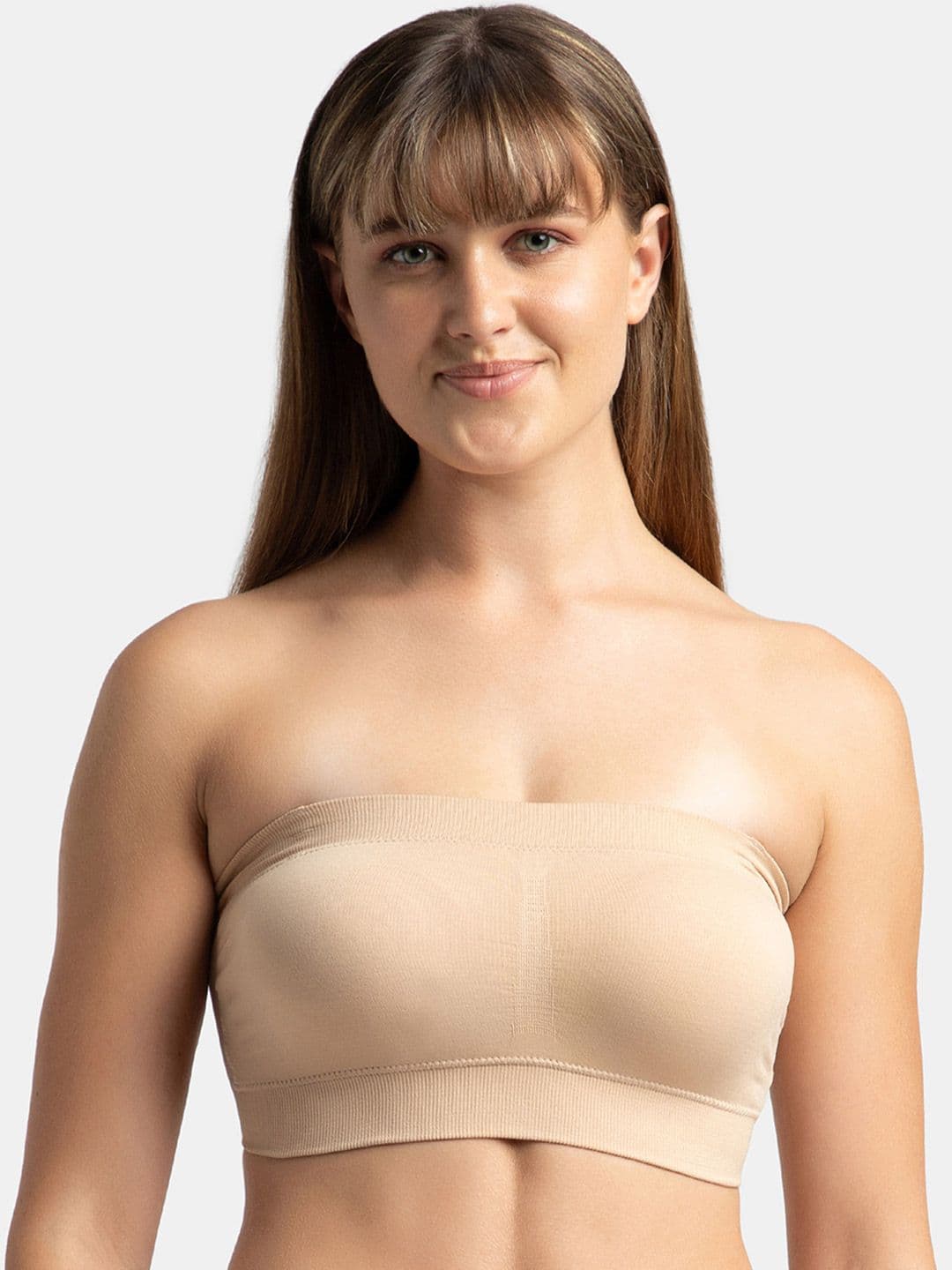 Jockey Wirefree Padded Micro Touch Nylon Elastane Stretch Full Coverage Bandeau Bra-1545 - view 1