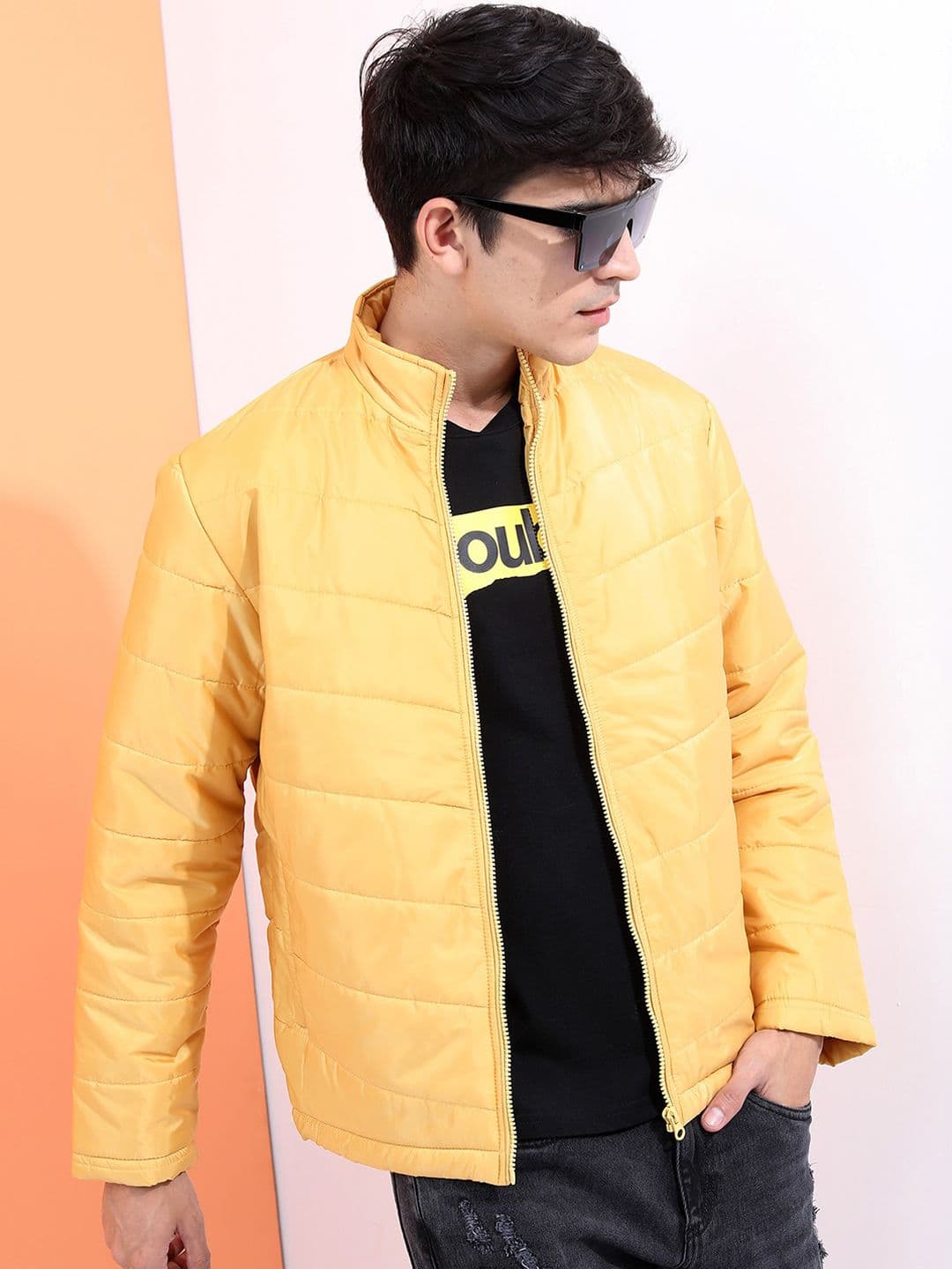 HIGHLANDER Men Yellow Padded Jacket - view 1