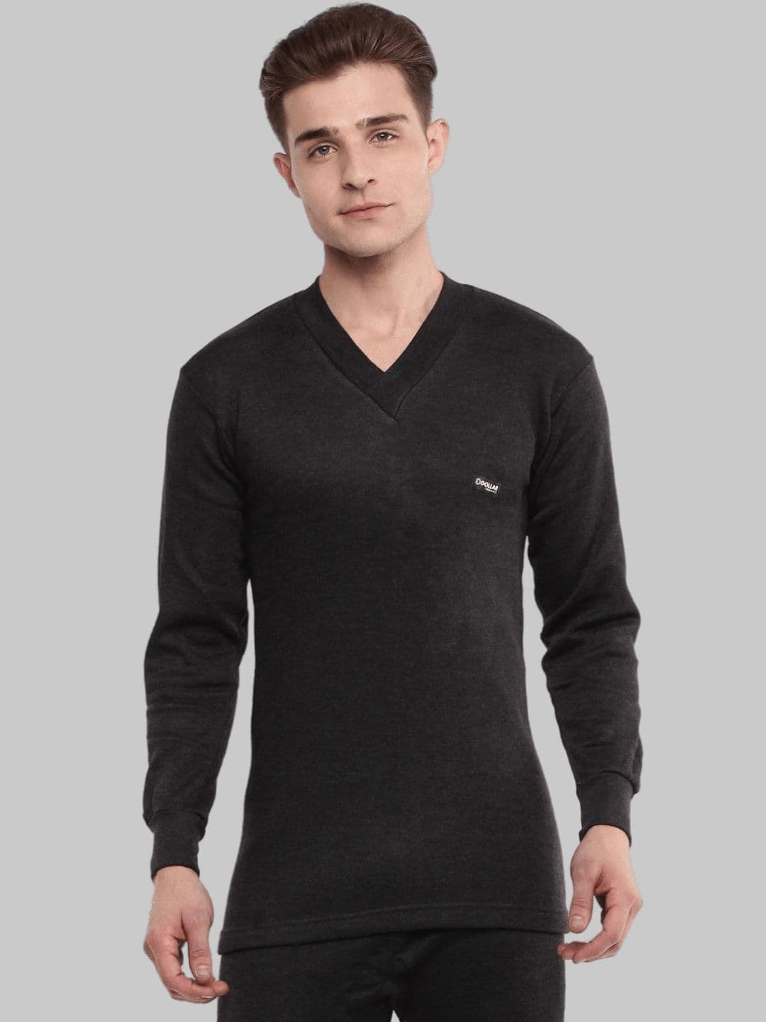 Dollar Men Black Wintercare Thermal T-Shirt - view 1
