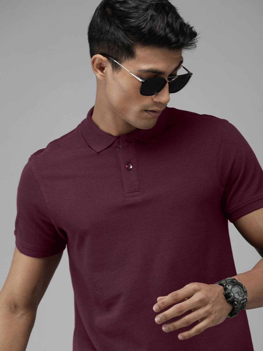 The Roadster Life Co. Men Polo Collar Pure Cotton T-shirt - view 1