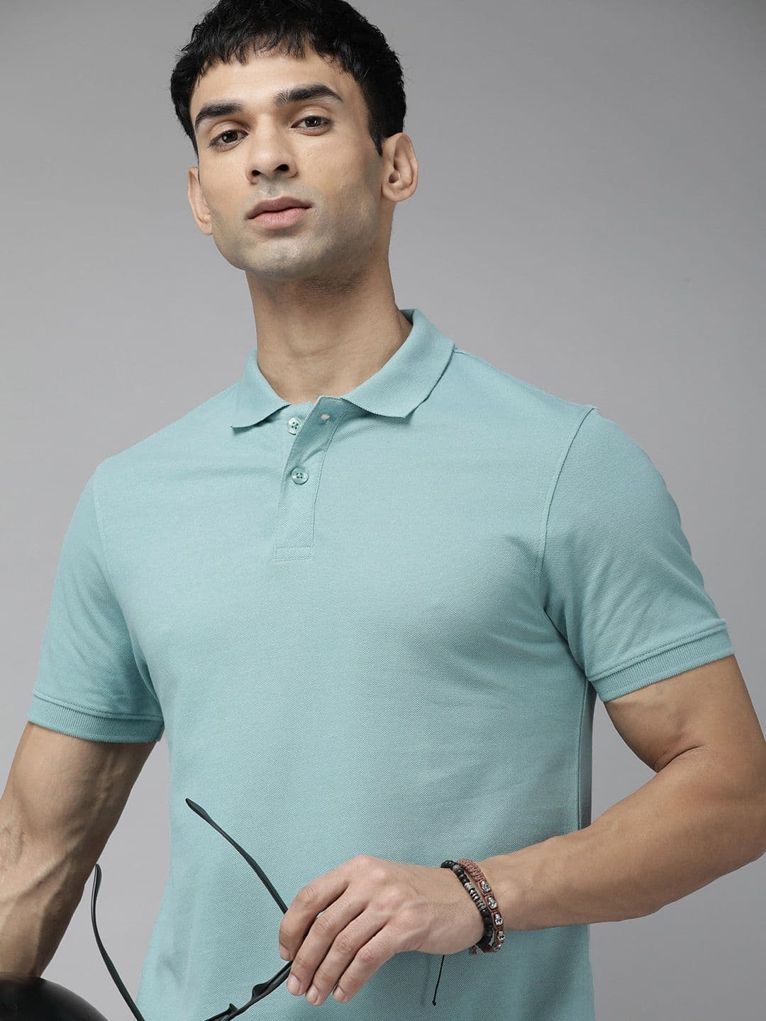 The Roadster Life Co. Men Polo Collar Pure Cotton T-shirt - view 1
