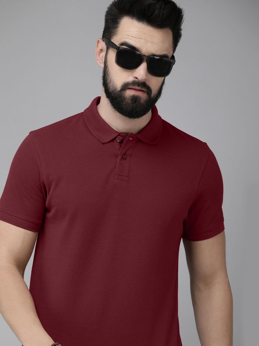 The Roadster Life Co. Men Polo Collar Pure Cotton T-shirt - view 1