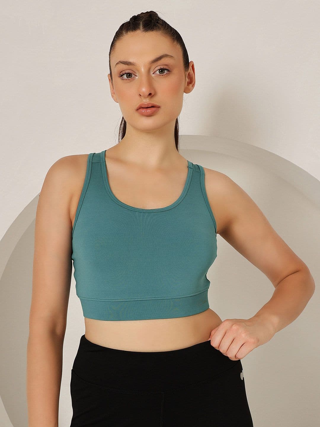 Clovia Blue Lightly Padded Sports Bra - view 1