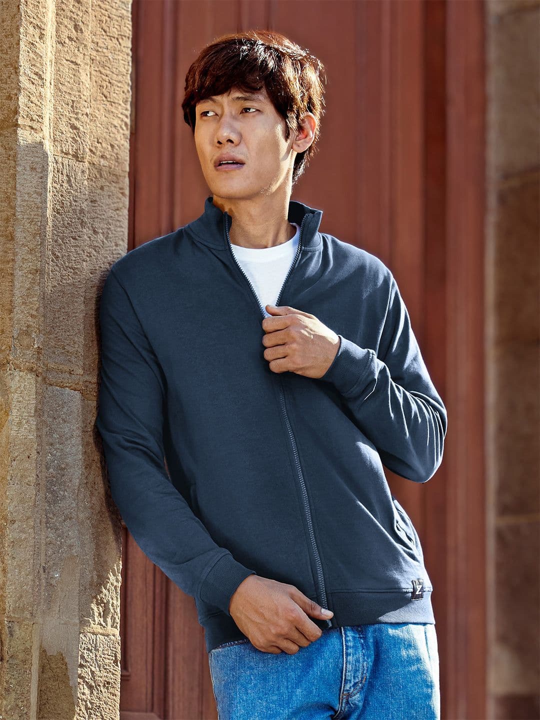 XYXX Men Terry Cotton Zip Up Jacket - view 1
