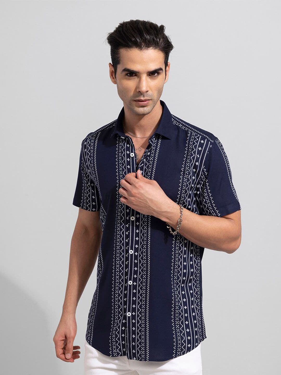 Snitch Men Slim Fit Printed Casual Shirt - view 1