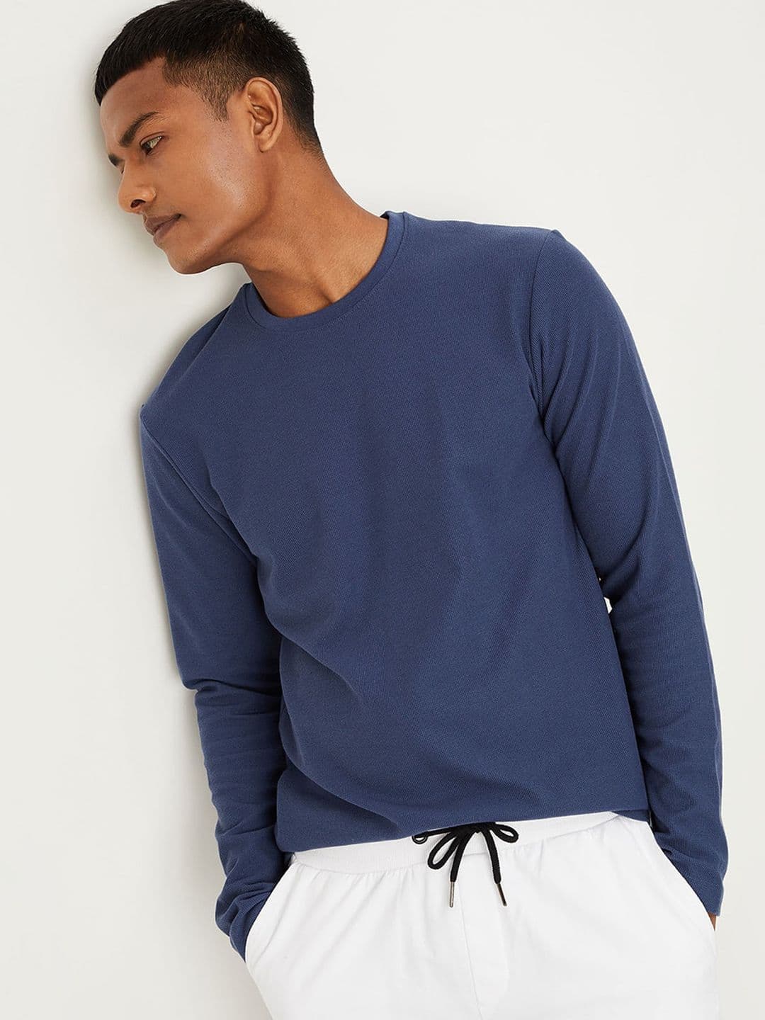 max Men Blue Cotton Lounge Tshirts - view 1
