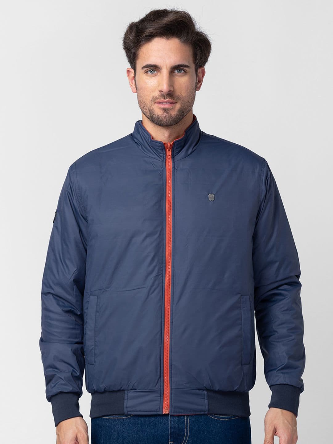 Being Human Mock Collar Reversible Padded Jacket - view 1