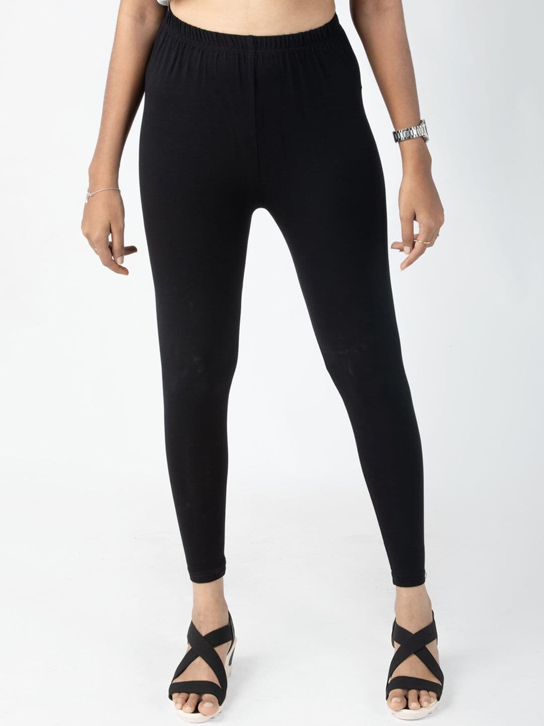 indian flower Women Solid Ankle Length Leggings - view 1