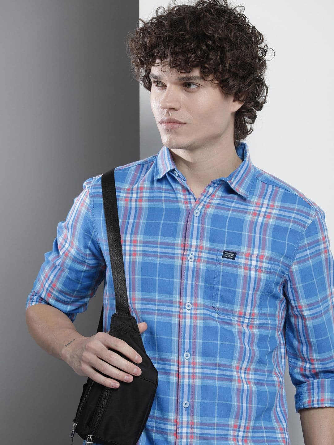 The Indian Garage Co Men Tartan Checked Cotton Casual Shirt - view 1