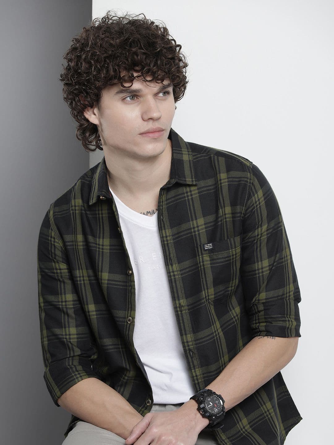 The Indian Garage Co Men Tartan Checked Casual Shirt - view 1