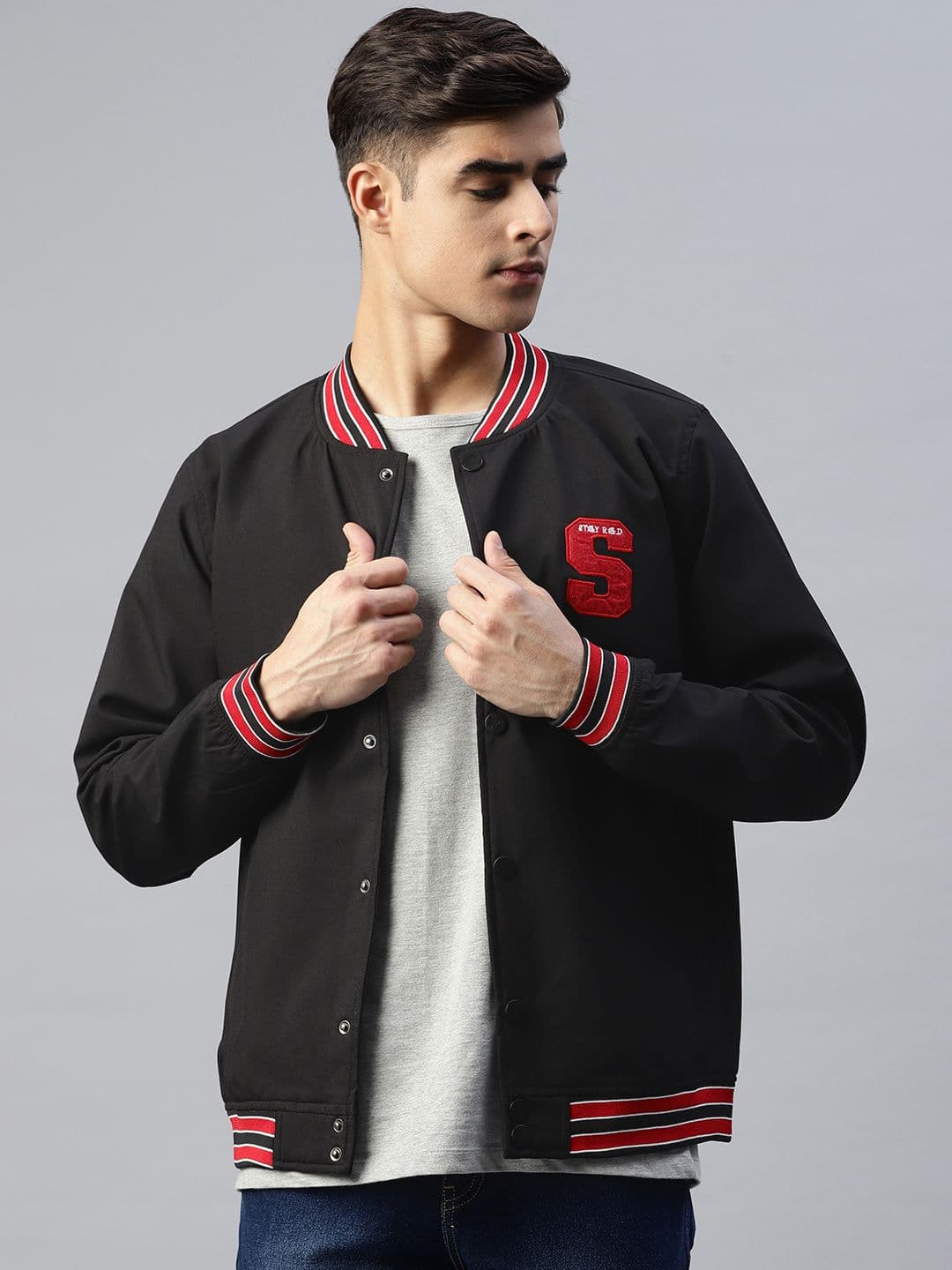 Pierre Carlo Men Typography Varsity Jacket - view 1