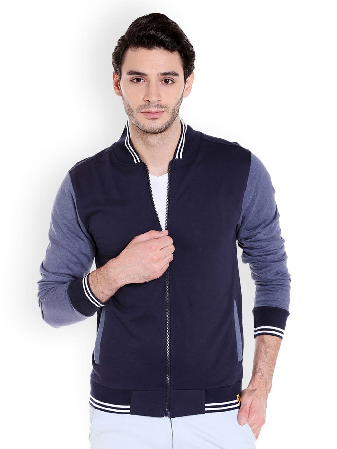 CAHOOT Men Blue Solid Bomber Jacket - view 1
