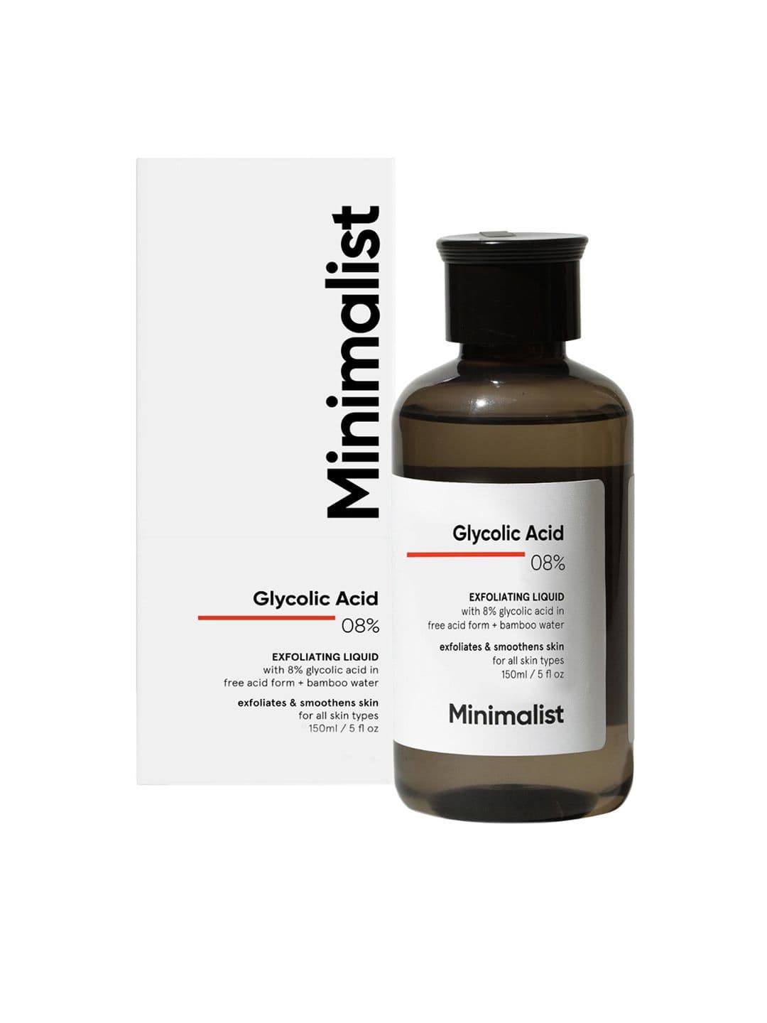 Minimalist 8% Glycolic Acid Toner For Glowing Skin For Body, Face, & Scalp - view 1