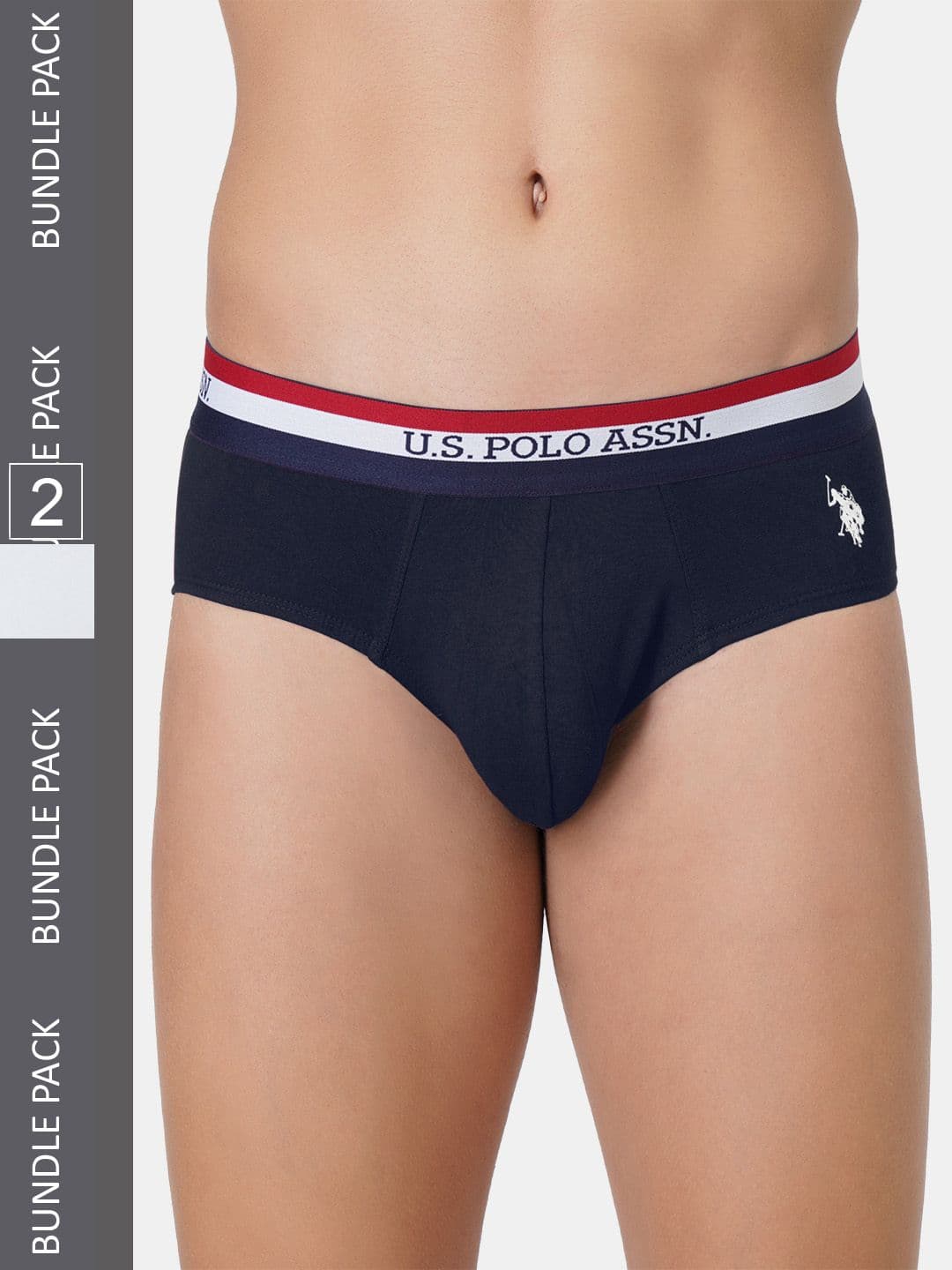 U.S. Polo Assn. Men Pack Of 2 Mid Rise Basic Anti Bacterial Briefs - view 1