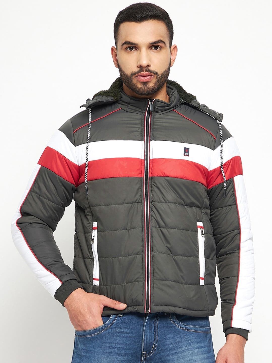 Duke Men Striped Puffer Jacket - view 1