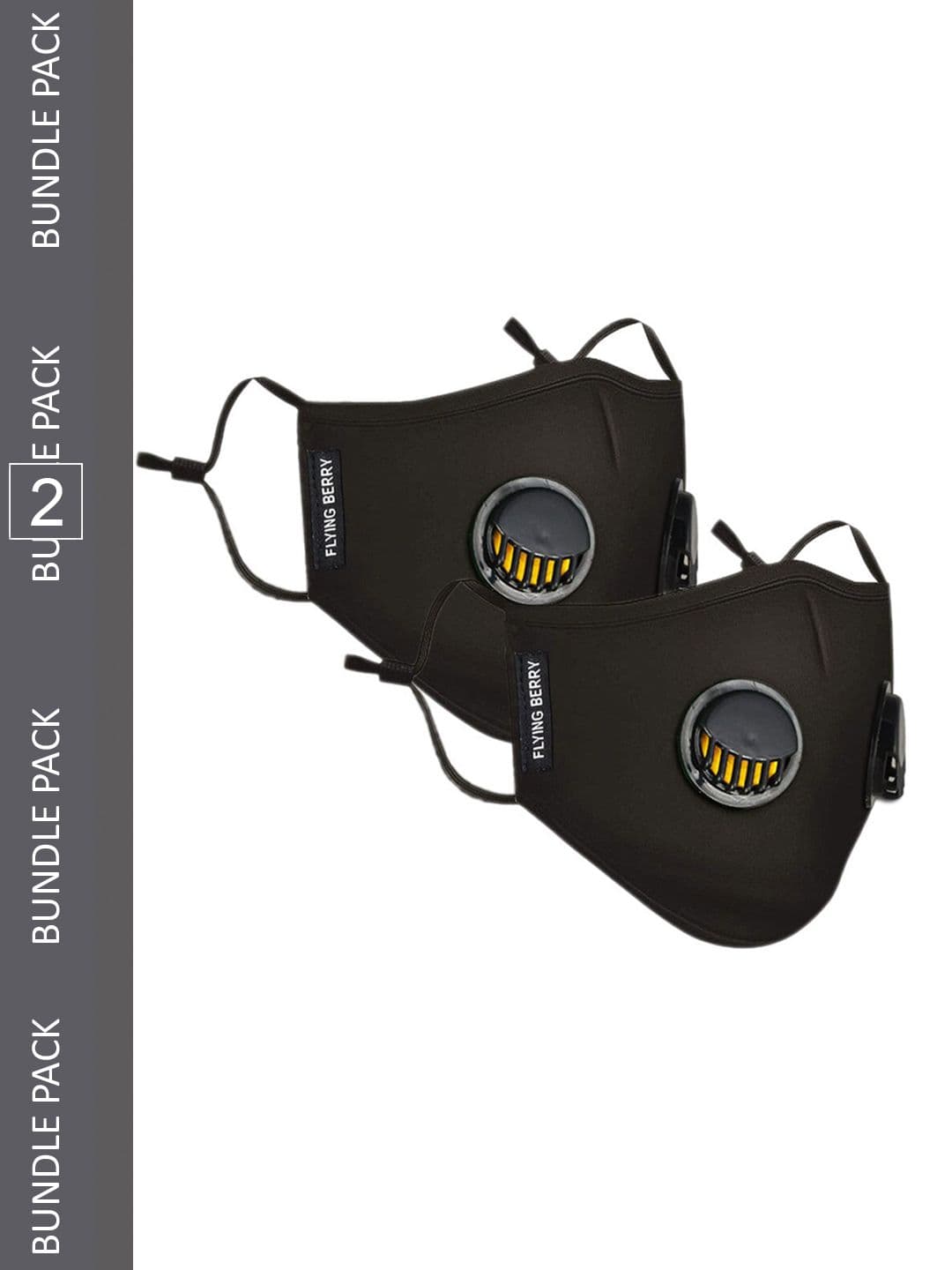 FLYING BERRY Pack Of 2 Solid Pure Cotton Reusable Anti Pollution N99 Masks - view 1