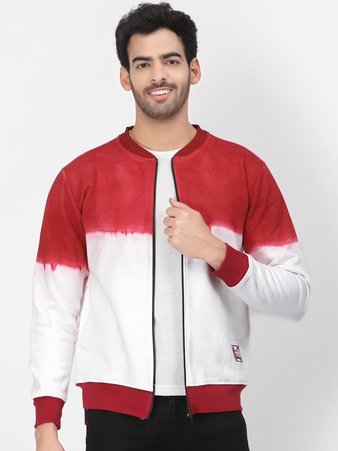 PAUSE SPORT Men Ombre Fleece Lightweight Outdoor Bomber Jacket - view 1