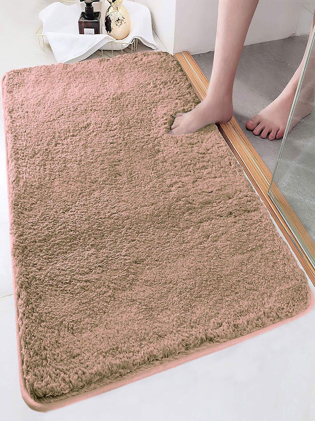 LUXEHOME INTERNATIONAL Vegas Rust Brown Ultra Soft Microfibre 2800 GSM Anti-Skid Bath Rugs - view 1