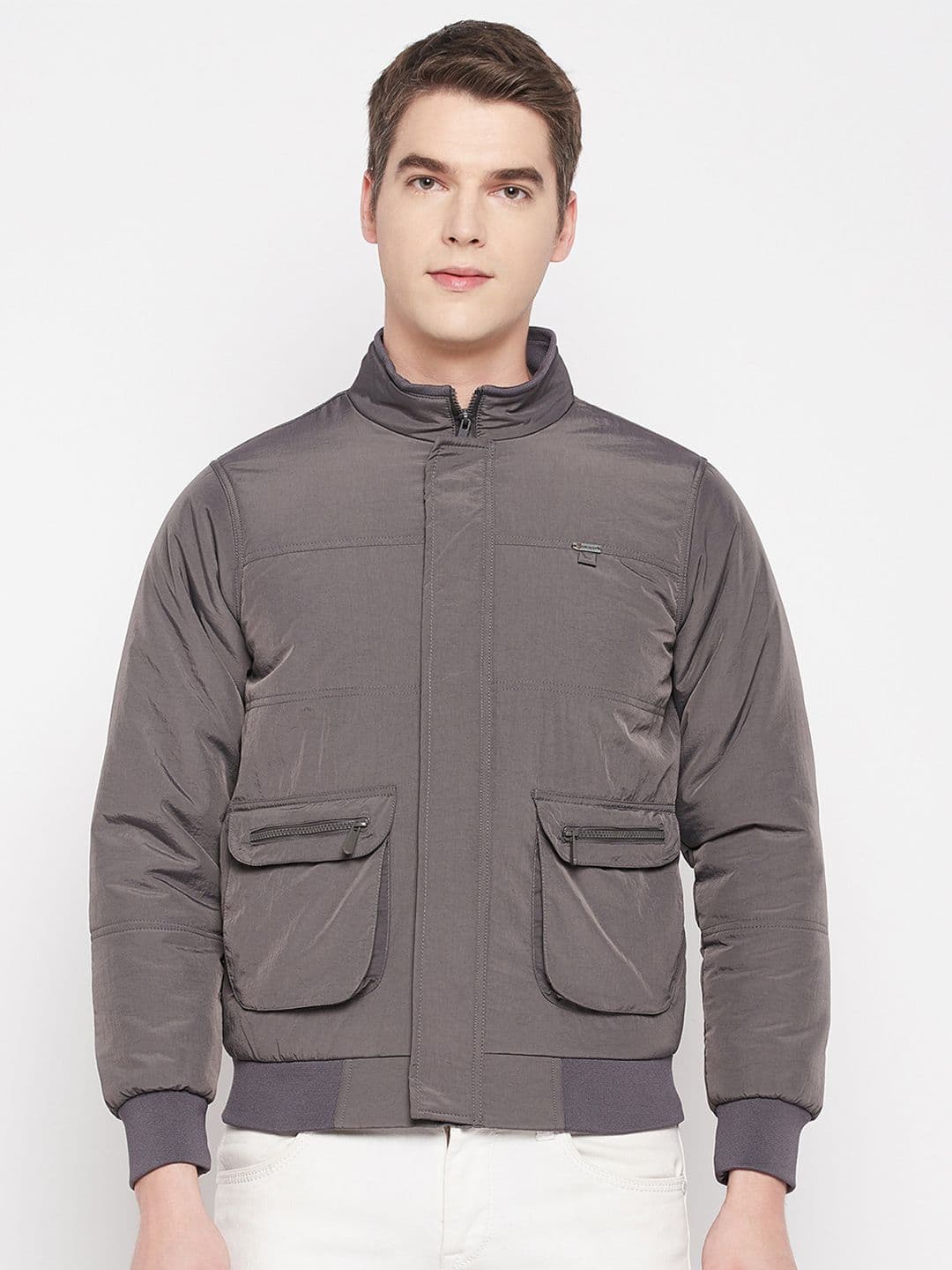 Duke Men Charcoal Bomber Jacket - view 1