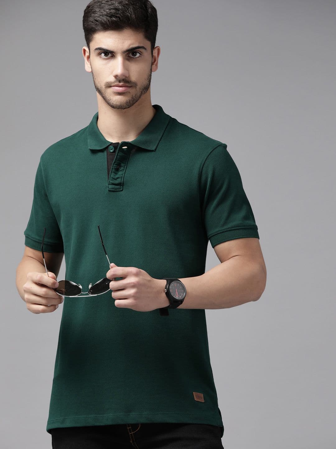 The Roadster Lifestyle Co. Polo Collar Cotton T-shirt - view 1