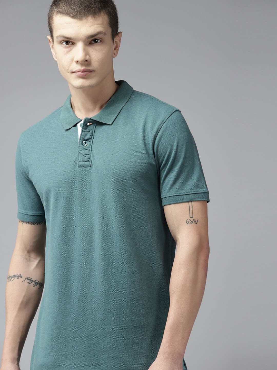 The Roadster Lifestyle Co. Polo Collar Pure Cotton T-shirt - view 1