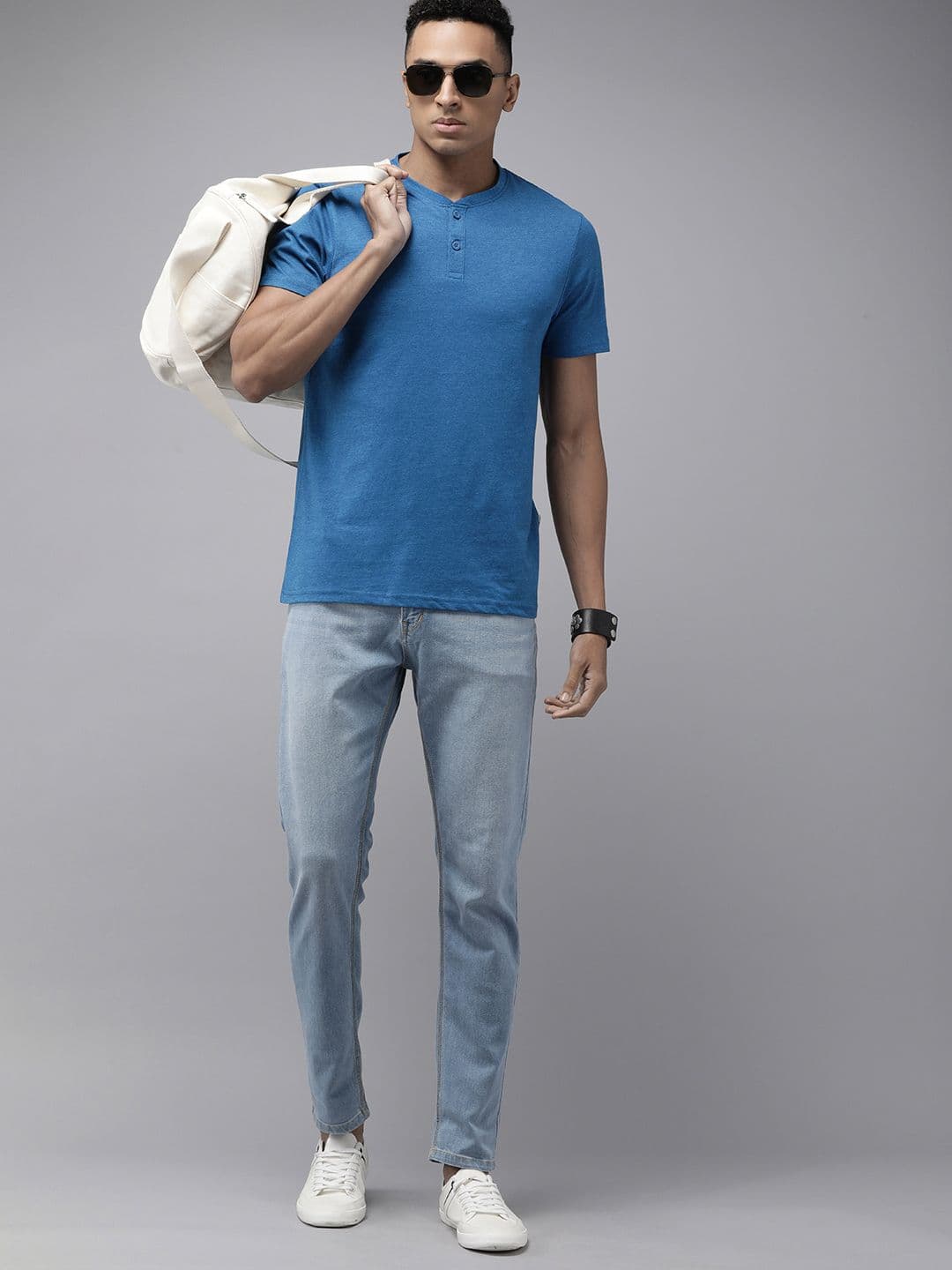 The Roadster Life Co. Henley Neck Cotton Blend T-shirt - view 1