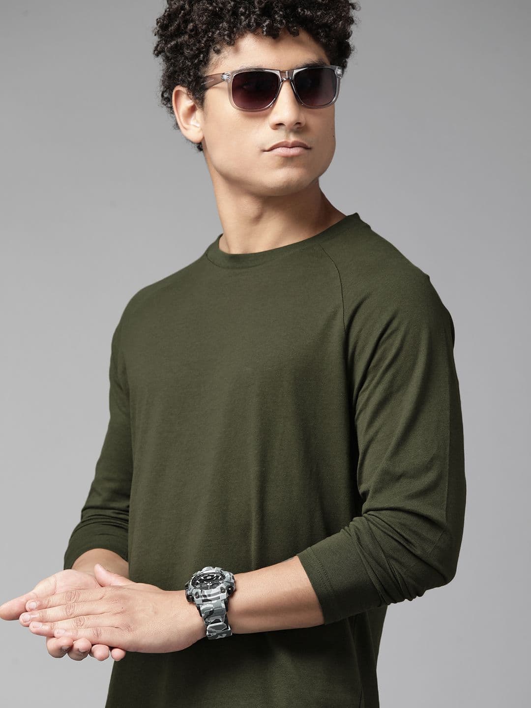 Roadster The Lifestyle Co. Raglan Sleeves Pure Cotton T-shirt - view 1