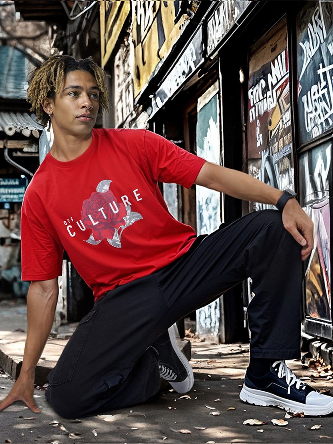 Kook N Keech Men Typography Printed Pure Cotton Valentine Oversized T-shirt - view 1