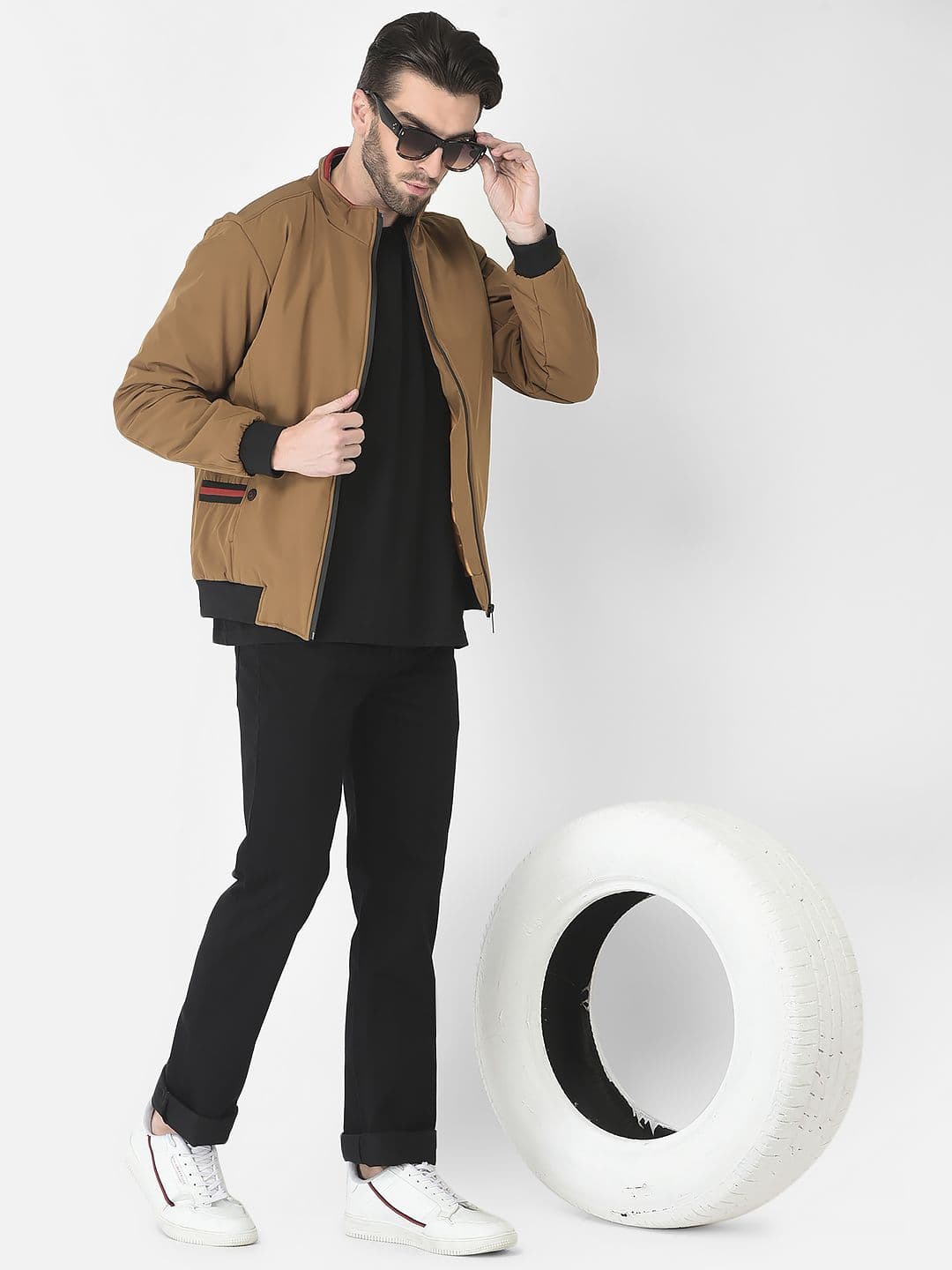 Crimsoune Club Men Mock Collar Bomber Jacket - view 1