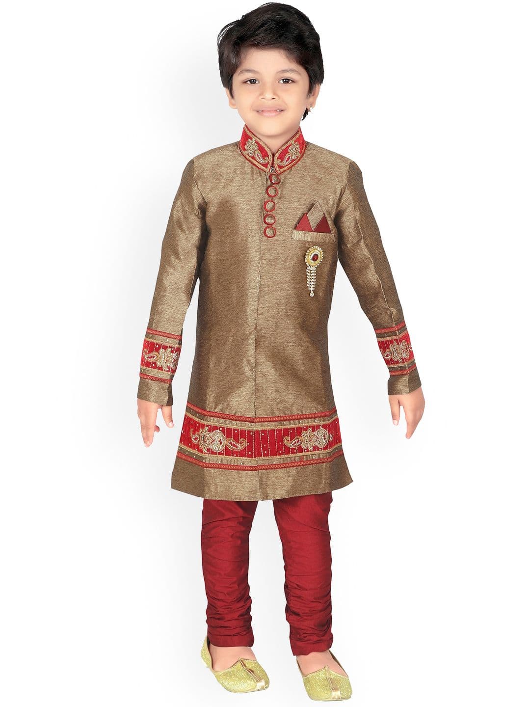 ahhaaaa Boys Embroidered Sherwani - view 1