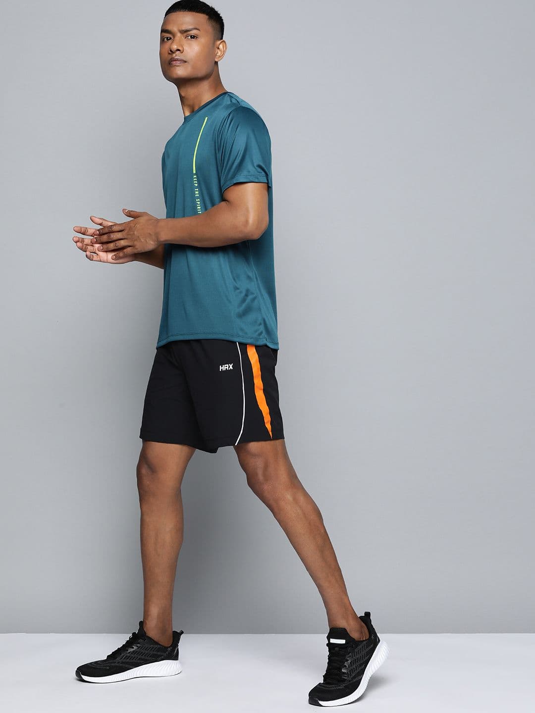 HRX by Hrithik Roshan Printed Detail Rapid-Dry Training T-shirt - view 1