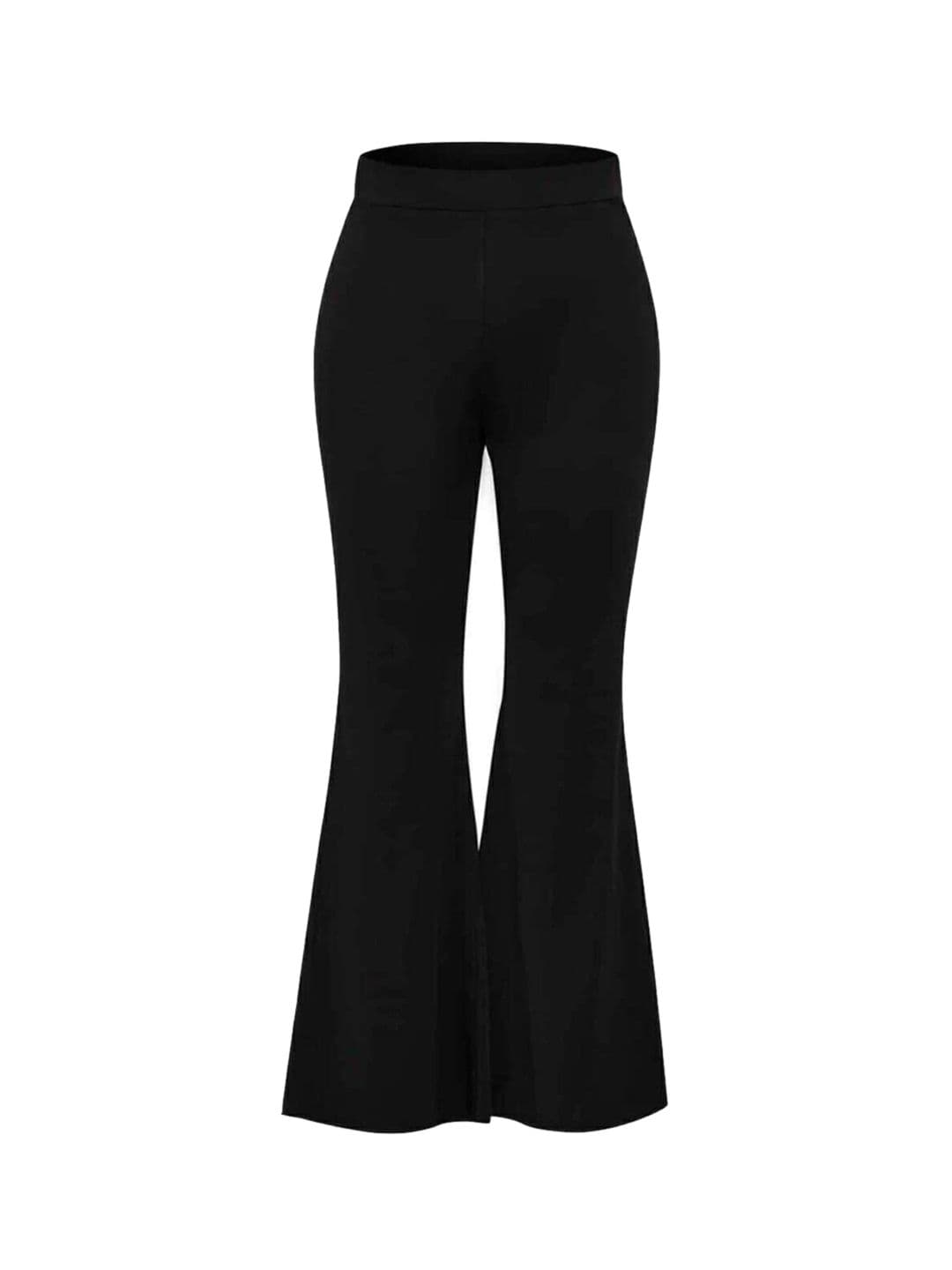 BROADSTAR Women Relaxed Straight Leg Flared High-Rise Easy Wash Trousers - view 1