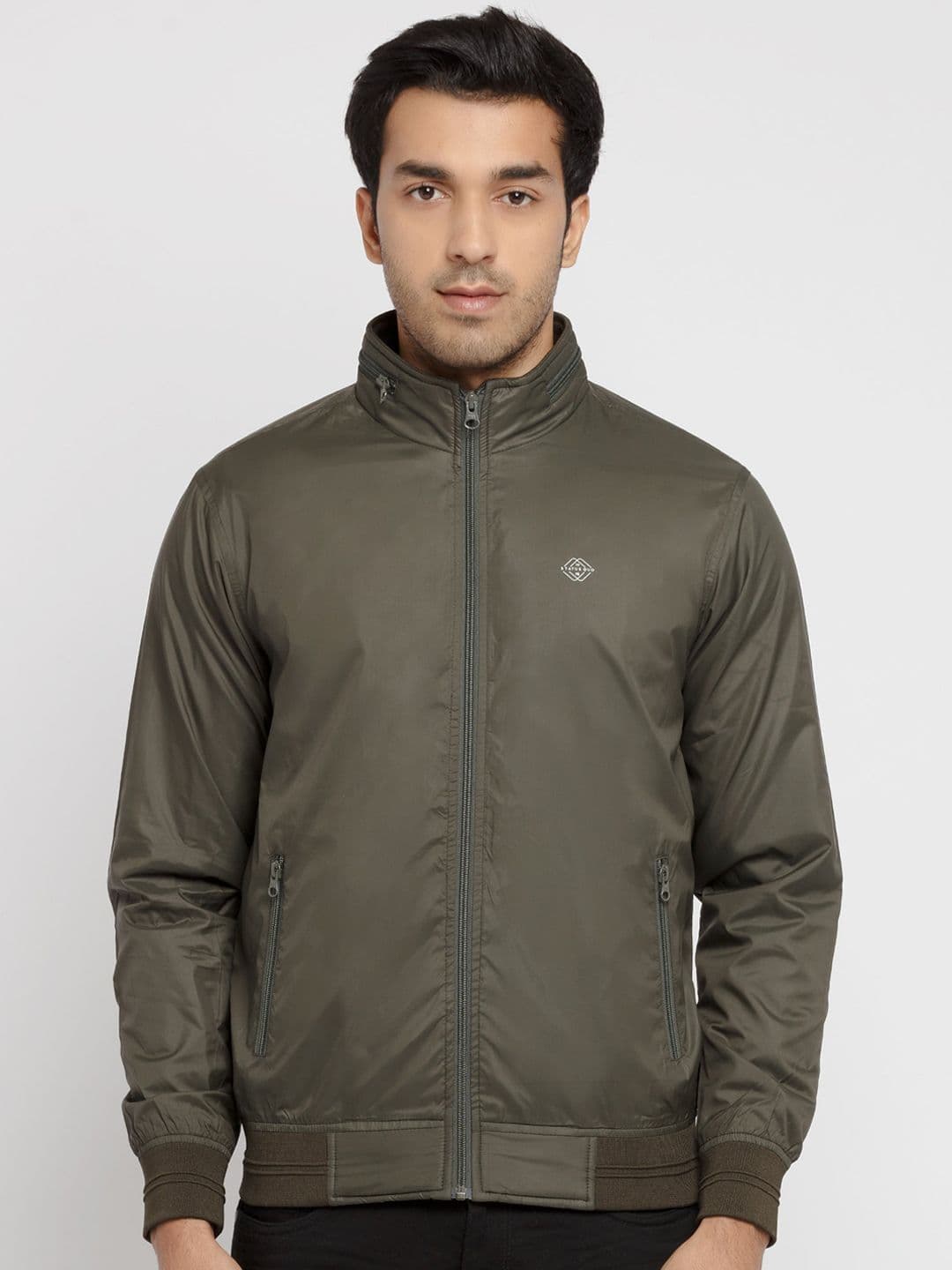 Status Quo Men Mock Collar Bomber Jacket - view 1