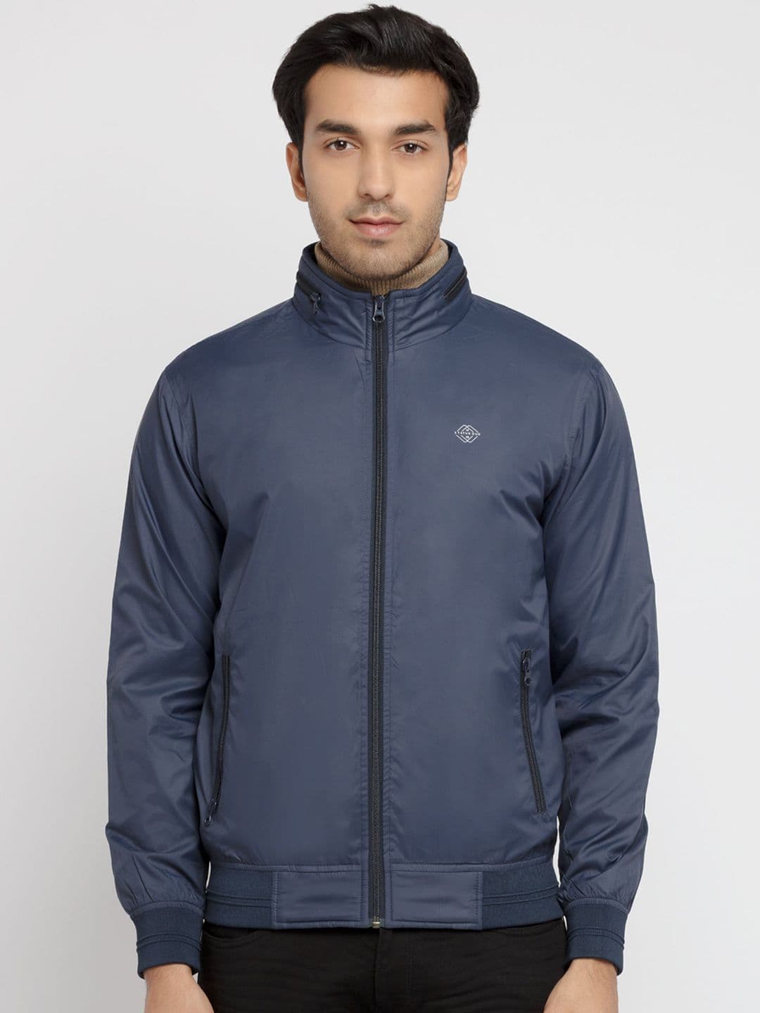 Status Quo Men Mock Collar Bomber Jacket - view 1