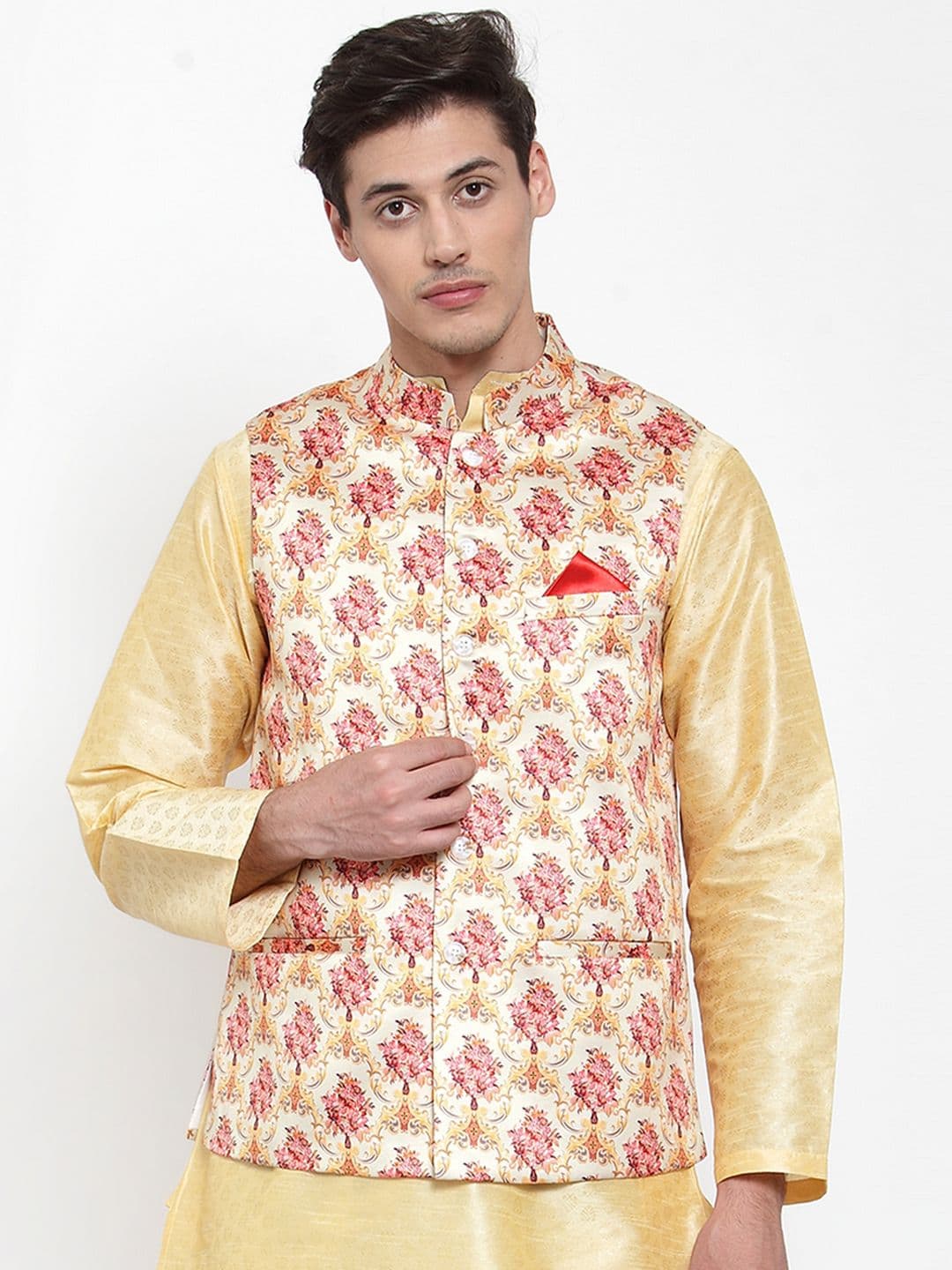 NEUDIS Printed Woven Nehru Jackets - view 1