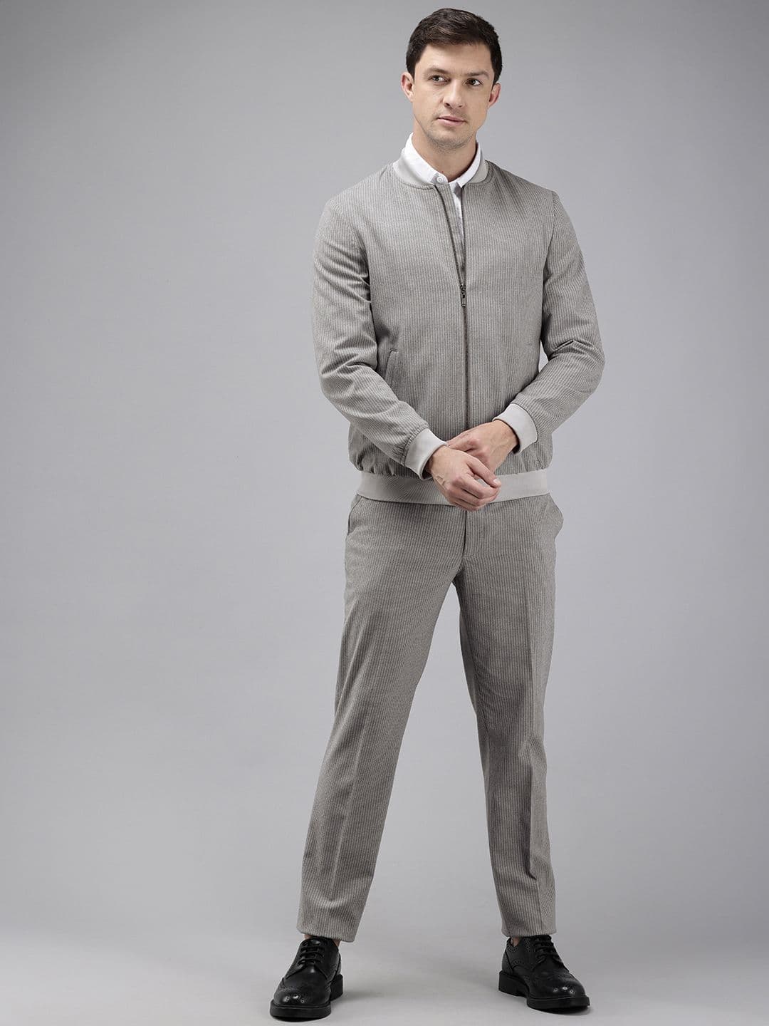 Park Avenue Striped Neo Fit 2 Piece Formal Suits - view 1