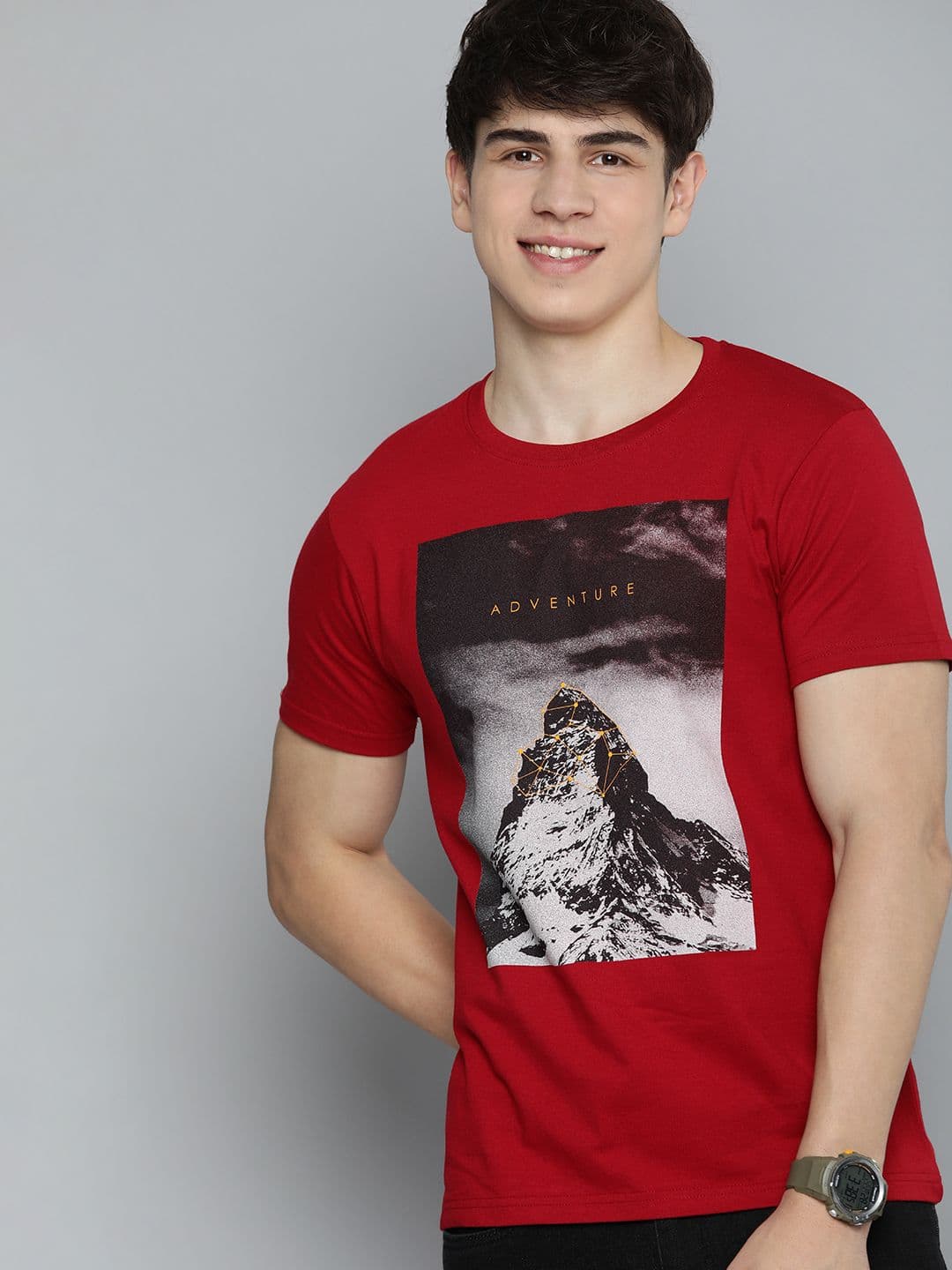 HERE&NOW Graphic Printed Pure Cotton T-shirt - view 1