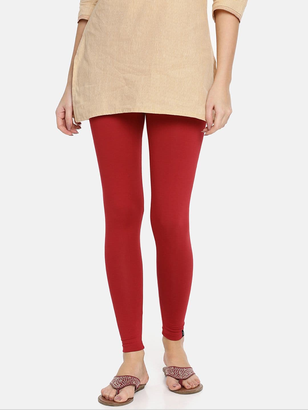 TWIN BIRDS Women Solid Super Stretch Cotton Ankle Length Leggings - view 1